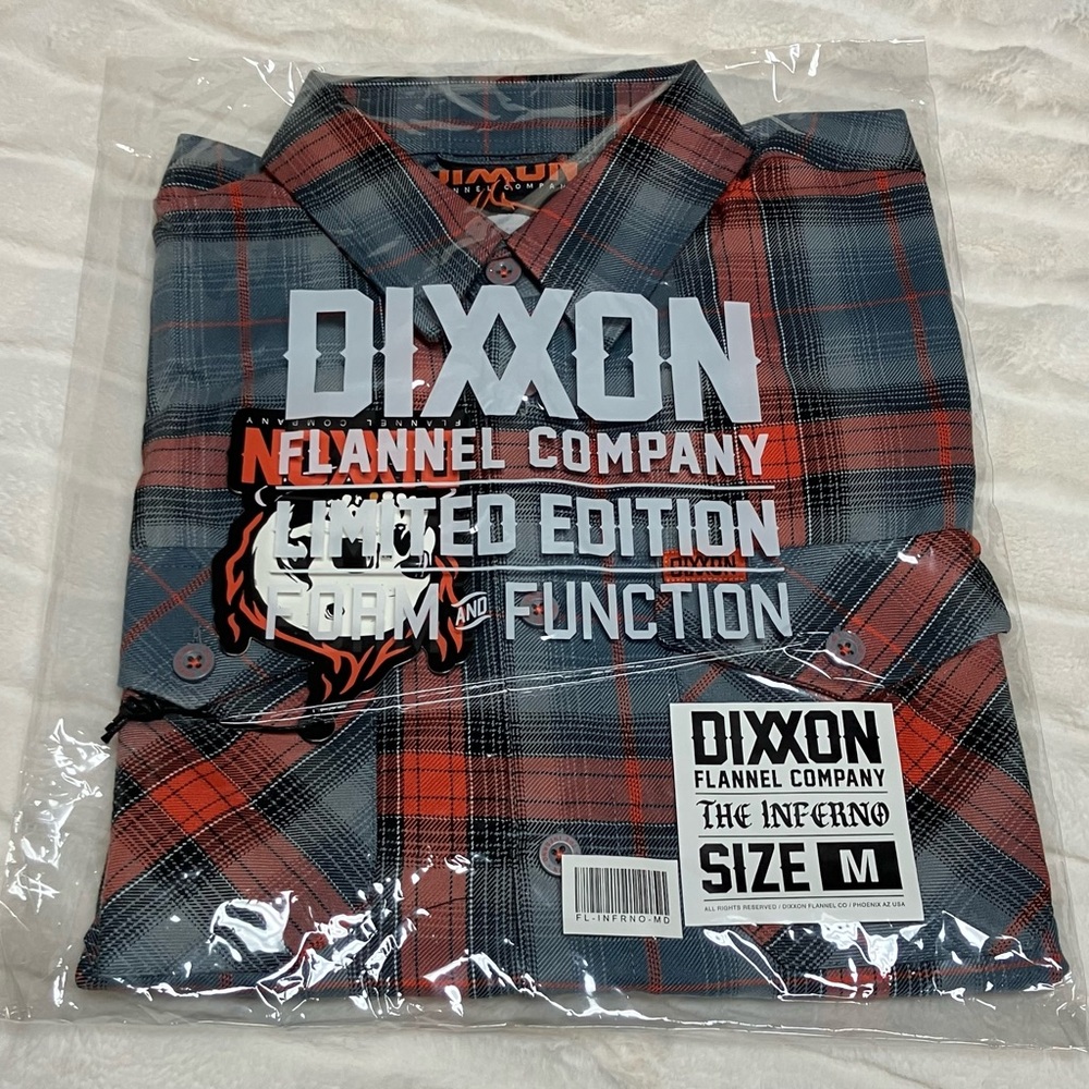 New DIXXON The Inferno Flannel Mens Medium BNIB